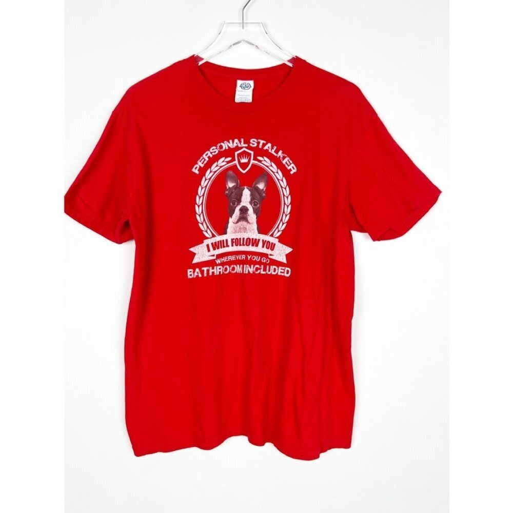 Delta French Bull Dog Lover T-Shirt Women's Size XL Red Graphic Tee